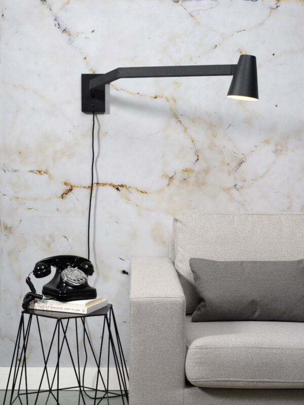 Zwarte verstelbare conische wandlamp It's About RoMi Biarritz - Image 2