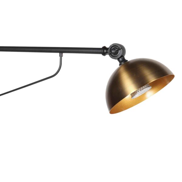 Zwarte wandlamp retro bronze kap Steinhauer Pintino - Image 5