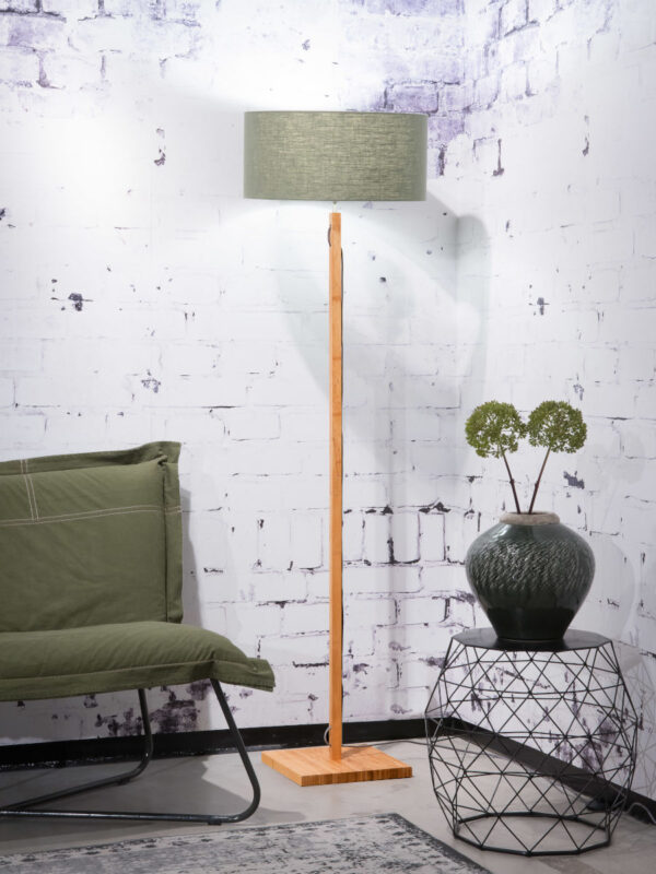 Bamboe vloerlamp groen linnen Scandinavisch GOOD&MOJO Fuji - Image 2