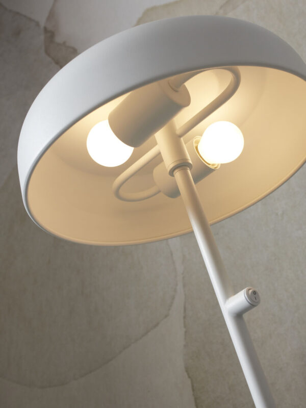 Wit-metalen ronde retro vloerlamp It's About RoMi Porto - Image 6