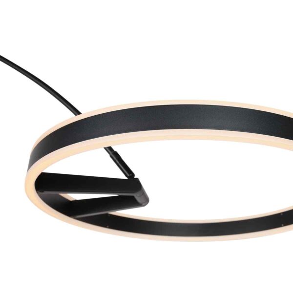 Zwarte moderne metalen vloerlamp Steinhauer Ringlux - Image 5