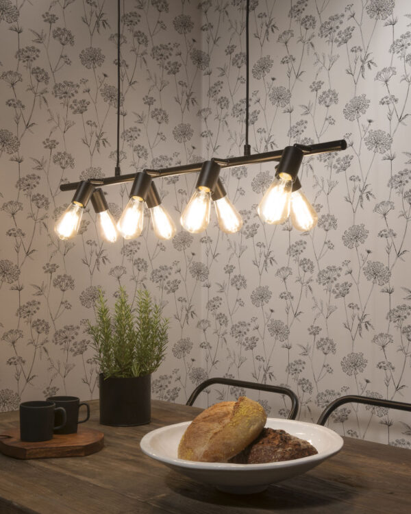 Stangvormige 8-lichts hanglamp zwart It's About RoMi Miami - Image 2