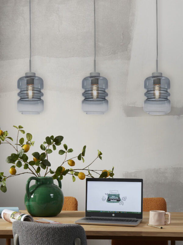 Klassieke grijze hanglamp glas metaal It's About RoMi Verona - Image 9