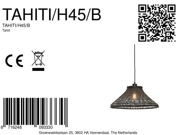 Bamboe metalen zwarte boheemse hanglamp GOOD&MOJO Tahiti - Image 11