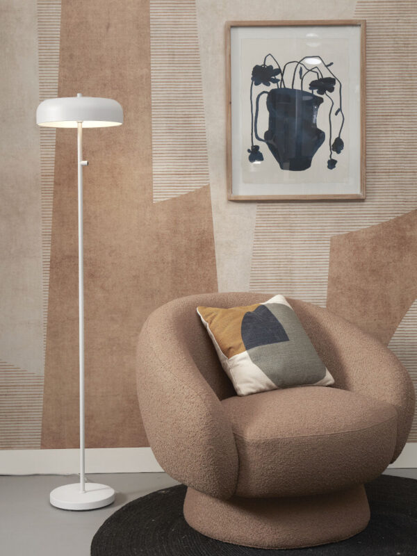 Wit-metalen ronde retro vloerlamp It's About RoMi Porto - Image 5