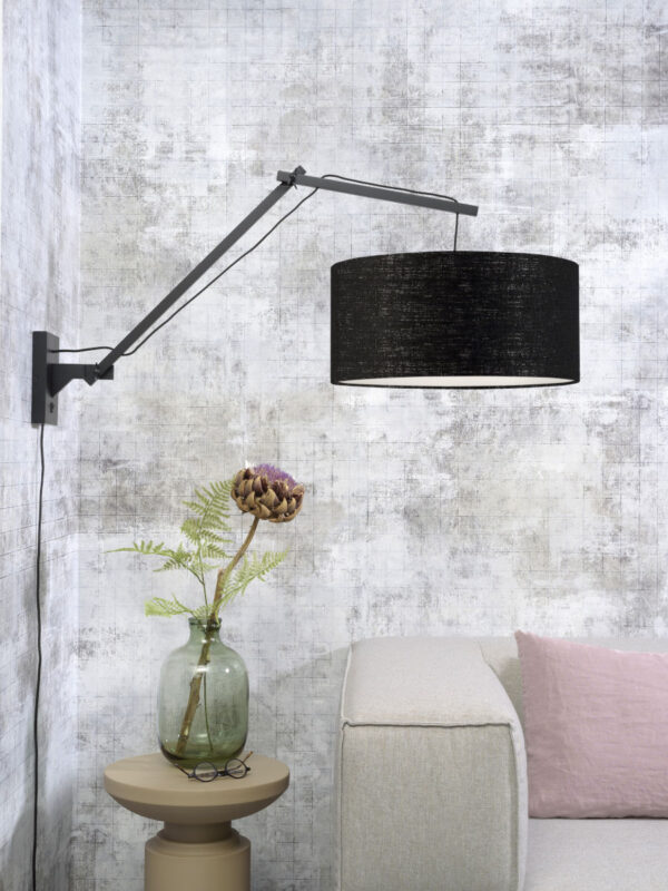 Zwarte wandlamp dubbelgewricht breed GOOD&MOJO Andes - Image 5