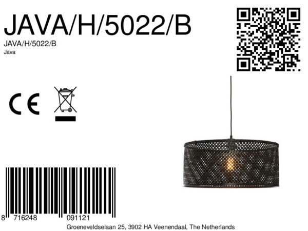 Metalen bamboe hanglamp bohemian zwart GOOD&MOJO Java - Image 11