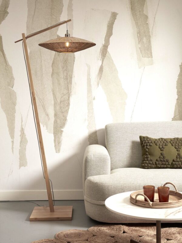 Bamboe-rieten bohemian vloerlamp naturel GOOD&MOJO Iguazu - Image 2