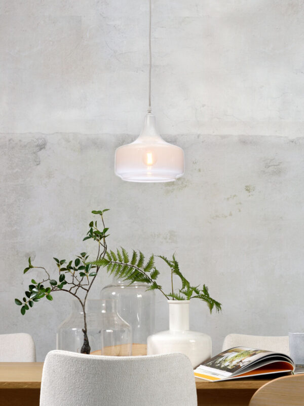 Metalen-glazen hanglamp wit Scandinavisch It's About RoMi Reykjavik - Image 2