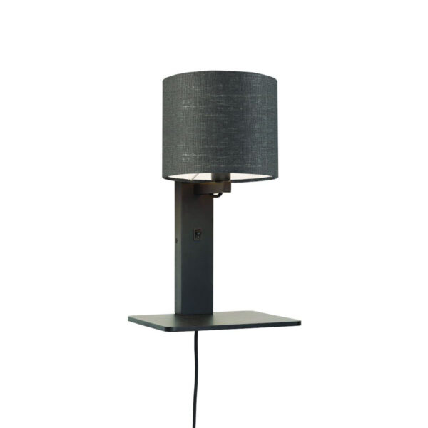 Donkergrijze plateau wandlamp GOOD&MOJO Andes