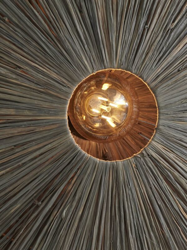 Plafondlamp achthoek grijs raffia L GOOD&MOJO Panama - Image 3