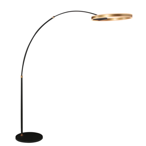 Gouden moderne metalen vloerlamp Steinhauer Ringlux - Image 16