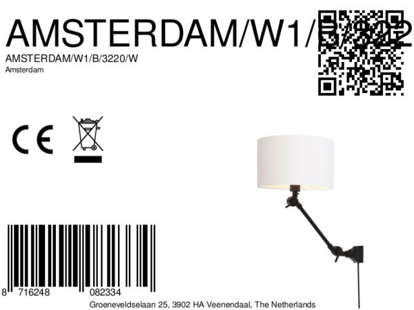 Witte retro wandlamp metaal It's About RoMi Amsterdam - Image 9
