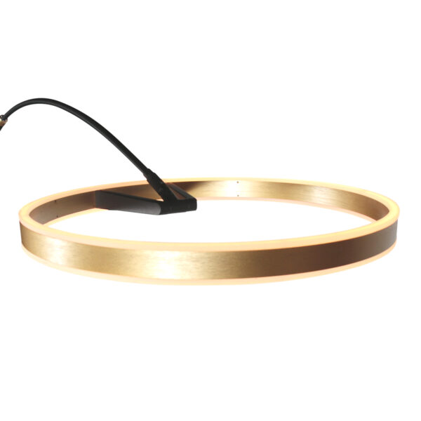 Gouden moderne metalen vloerlamp Steinhauer Ringlux - Image 3