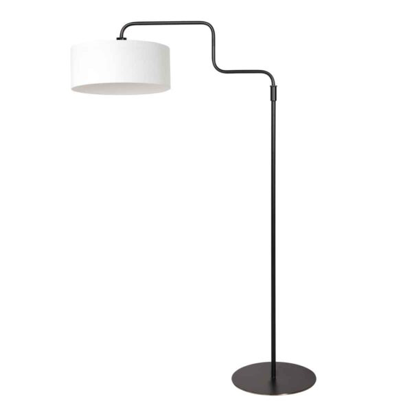 Zwarte vloerlamp trendy linnen kap Steinhauer Bloeba - Image 2