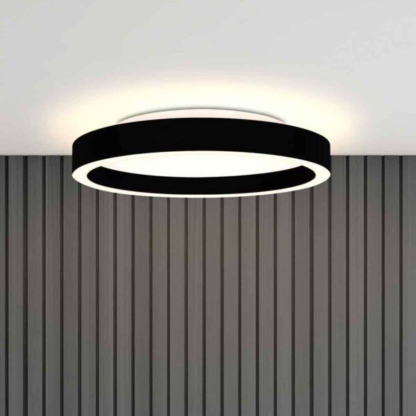 Metalen plafonnière zwart modern Steinhauer Ringlux - Image 4