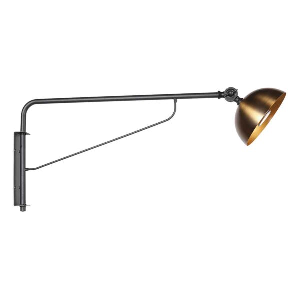 Zwarte wandlamp retro bronze kap Steinhauer Pintino - Image 8