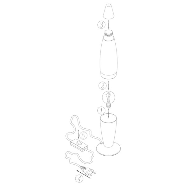 Trendy stalen glitter lavalamp Mexlite Volcan - Image 9