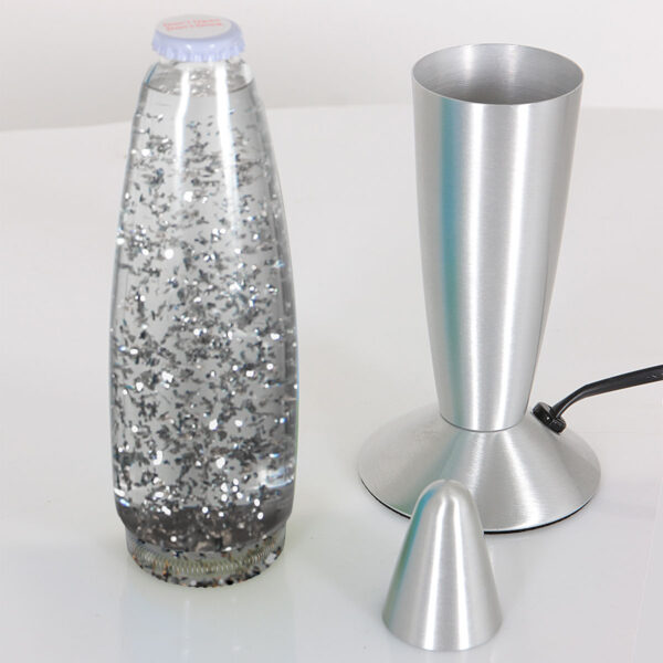 Trendy stalen glitter lavalamp Mexlite Volcan - Image 14