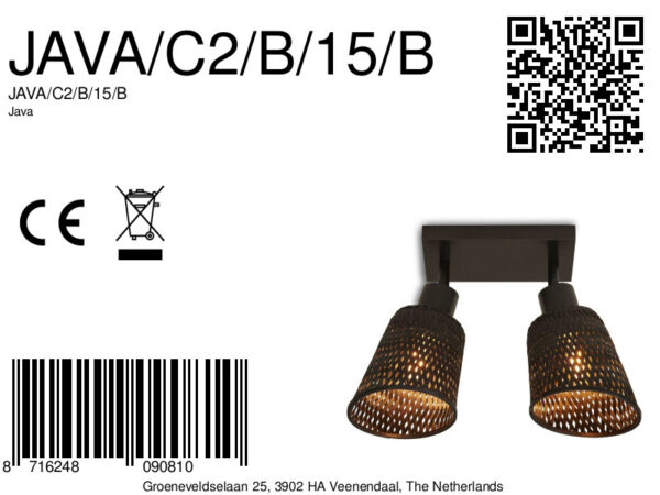 Bohemian plafonniere zwart bamboe GOOD&MOJO Java - Image 11