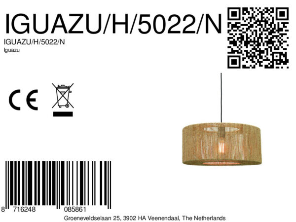 Hanglamp naturel zwart bohemian riet GOOD&MOJO Iguazu - Image 14