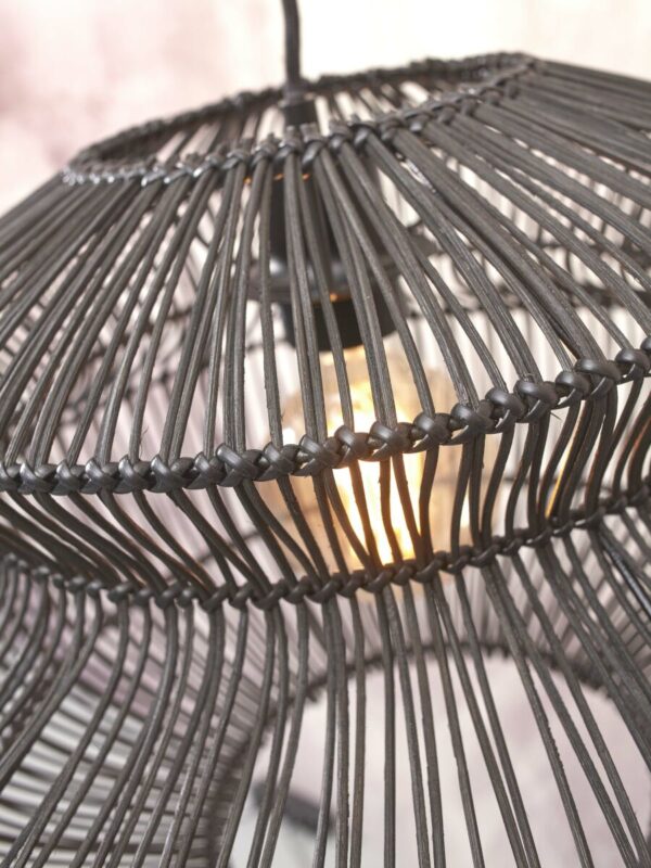 Zwarte rotan metalen hanglamp bohemien GOOD&MOJO Zanzibar - Image 8