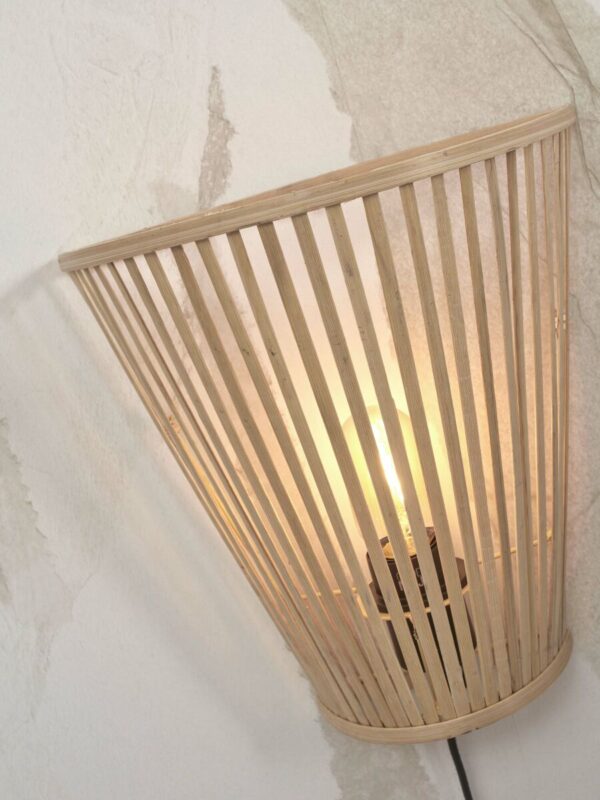 Wandlamp halfopen naturel bamboe GOOD&MOJO Merapi - Image 6