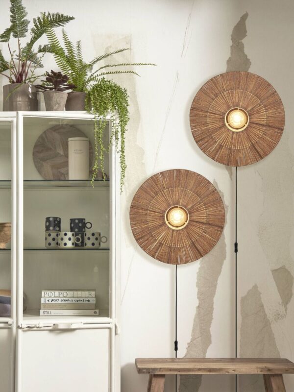Rieten metalen naturel wandlamp boheems GOOD&MOJO Iguazu - Image 5