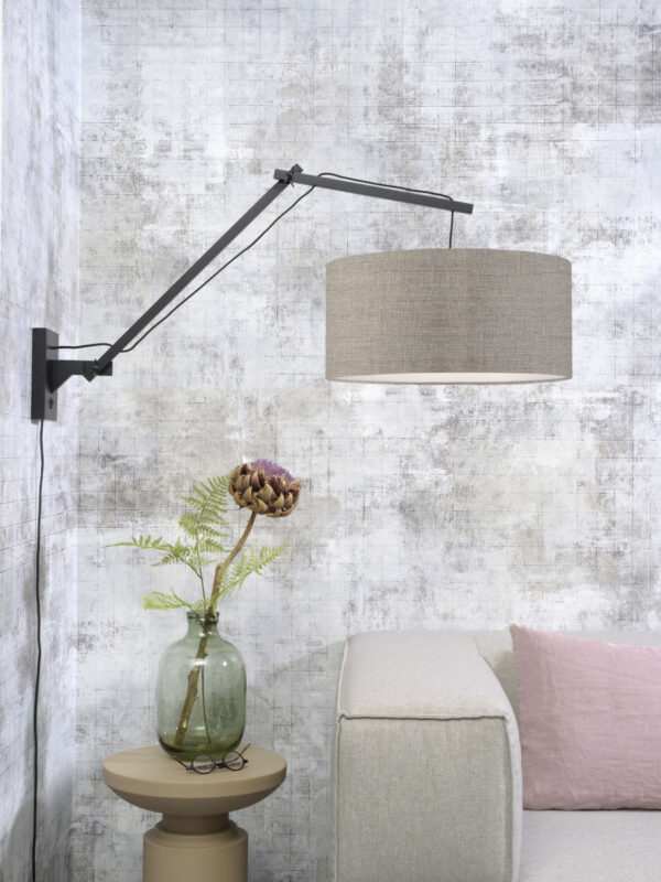 Loodgrijze wandlamp dubbelgewricht breed GOOD&MOJO Andes - Image 5
