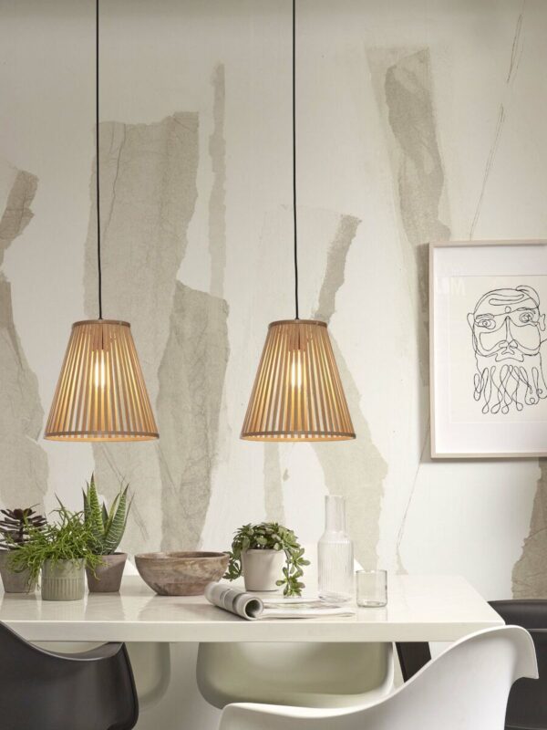 Naturel bamboe hanglamp conisch GOOD&MOJO Merapi - Image 9