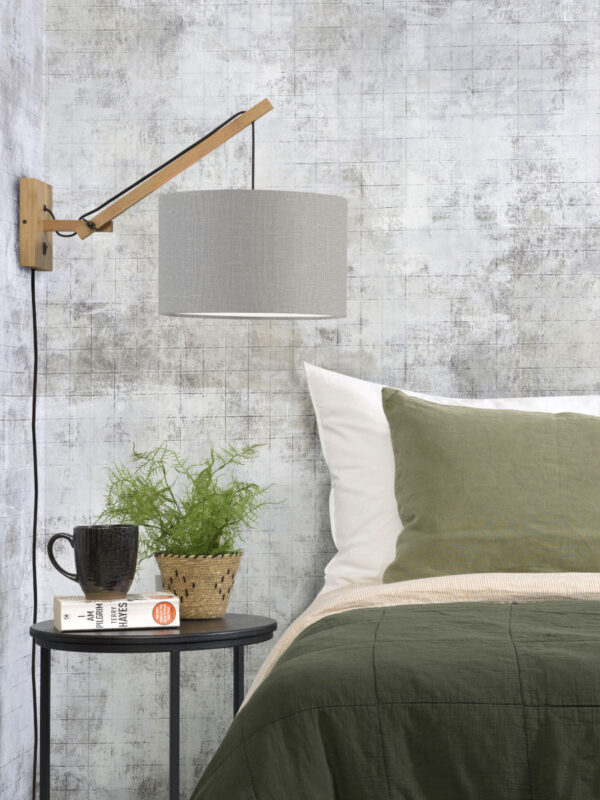 Lichtgrijze wandlamp enkelgewricht naturel GOOD&MOJO Andes - Image 2