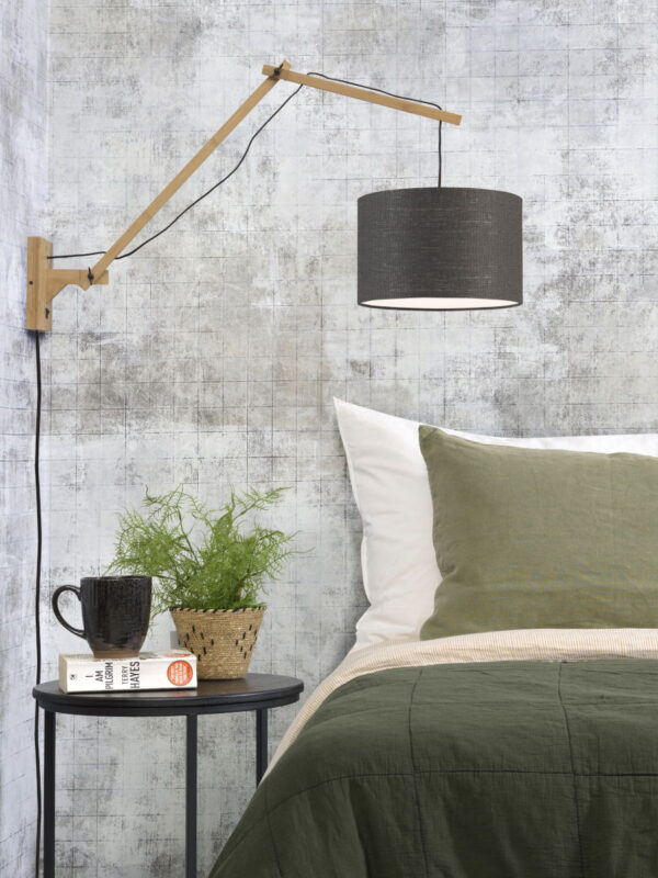 Donkergrijze wandlamp dubbelgewricht naturel GOOD&MOJO Andes - Image 2