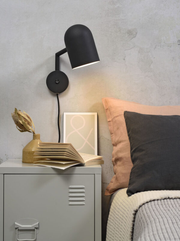 Retro bekervormige wandlamp zwart It's About RoMi Marseille - Image 5