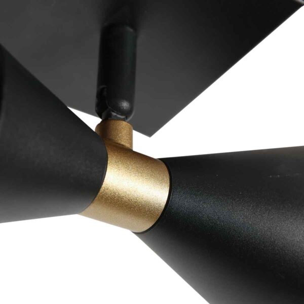 Trendy metalen zwarte wandlamp Anne Lighting Preto - Image 4