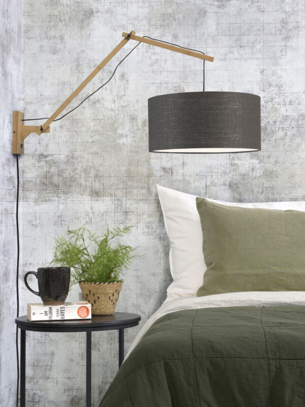 Donkergrijze wandlamp dubbelgewricht breed GOOD&MOJO Andes - Image 2