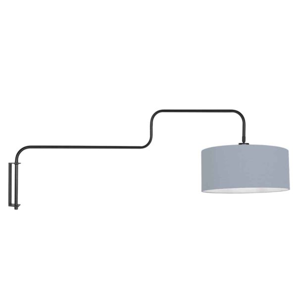 Wandlamp trendy blauwe stof metaal Steinhauer Bloeba