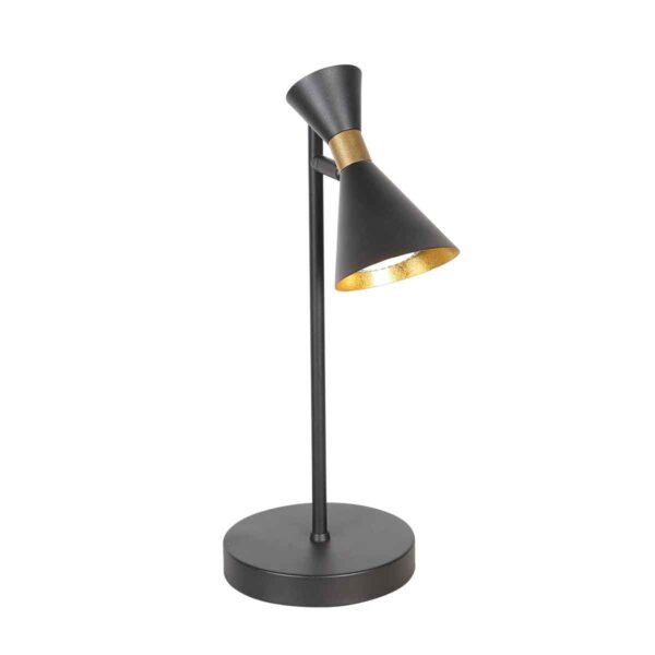 Metalen retro tafellamp zwart Anne Lighting Preto