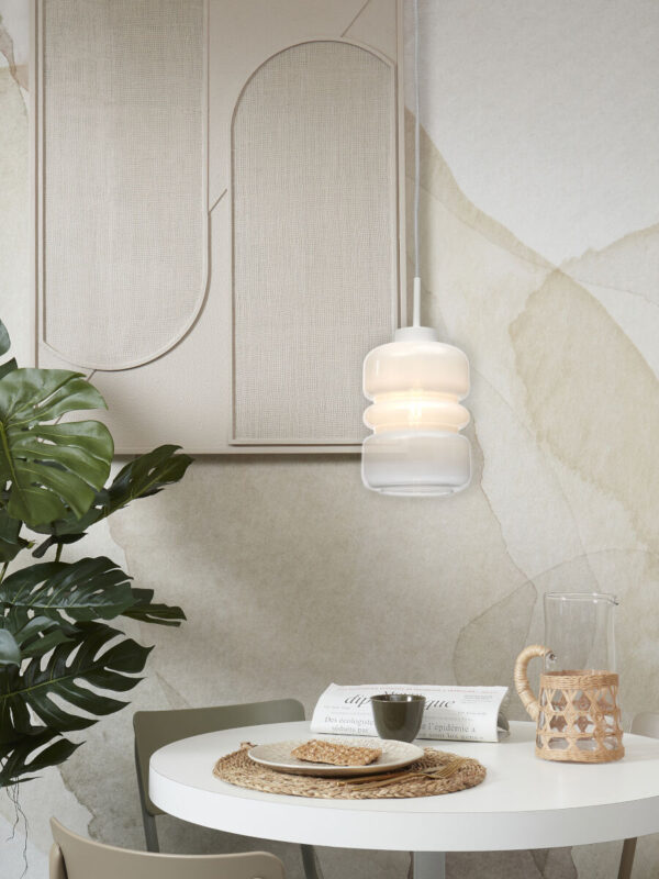 Witte klassieke glazen metalen hanglamp It's About RoMi Verona - Image 10