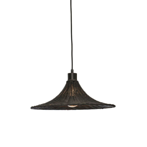 Rotan metalen hanglamp zwart bohemian GOOD&MOJO Borabora