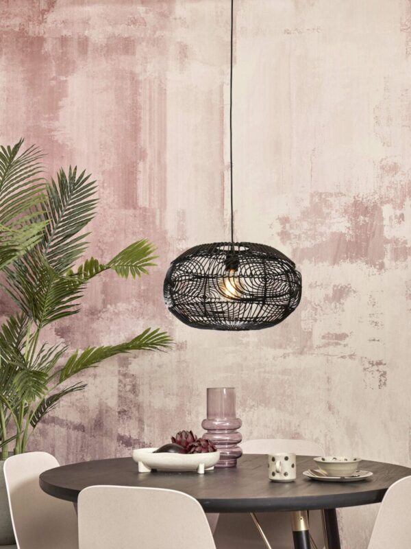 Geweven rotan hanglamp zwart GOOD&MOJO Madeira - Image 2