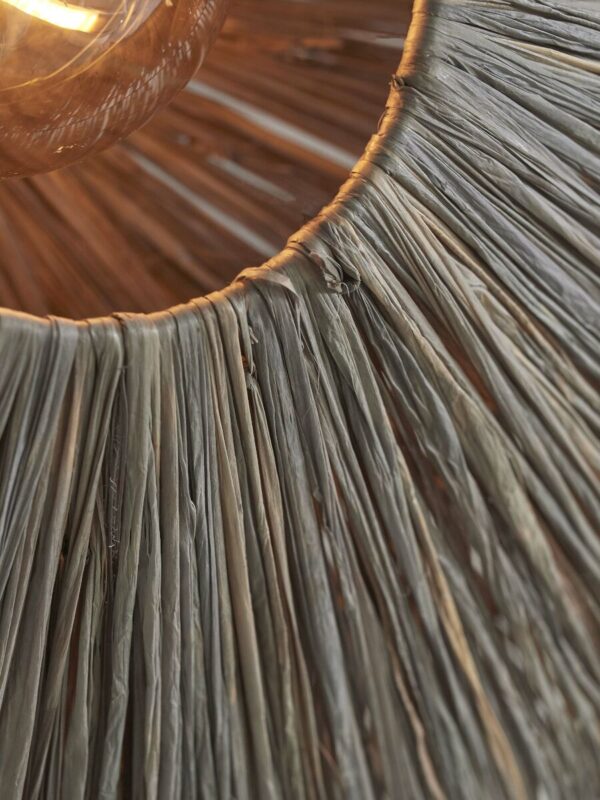 Plafondlamp achthoek grijs raffia L GOOD&MOJO Panama - Image 6