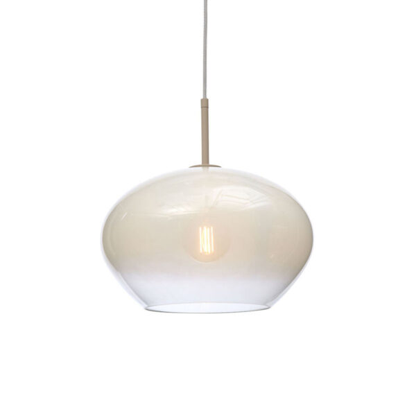 Moderne metaal glazen hanglamp wit It's About RoMi Bologna