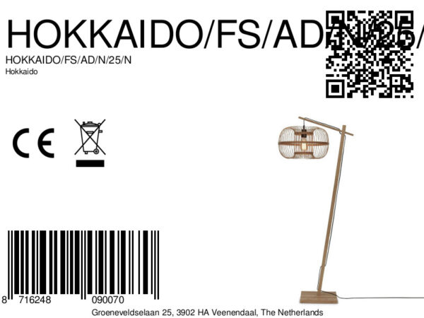 Ronde naturel oosterse vloerlamp GOOD&MOJO Hokkaido - Image 11