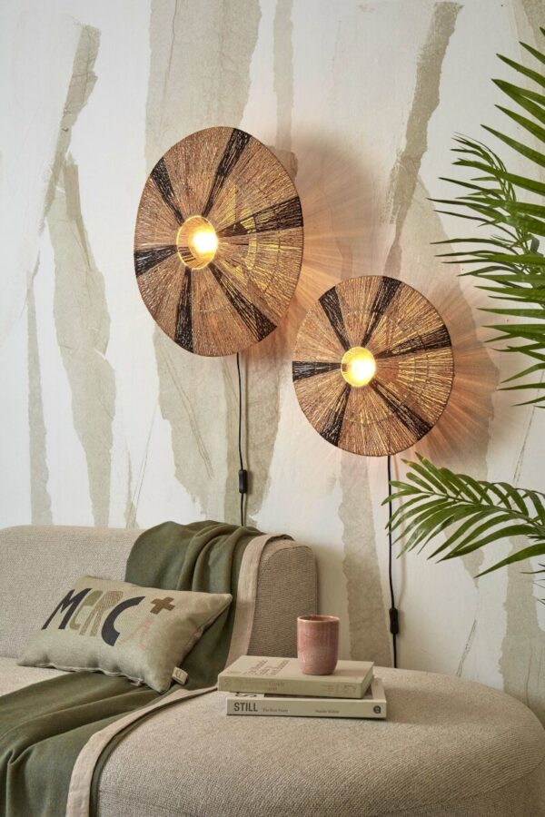 Zwart naturel bohemian ronde wandlamp GOOD&MOJO Iguazu - Image 9