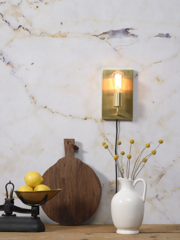 Rechthoekige minimalistische wandlamp goud It's About RoMi Madrid - Image 9