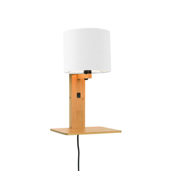 Witte plateau wandlamp naturel GOOD&MOJO Andes