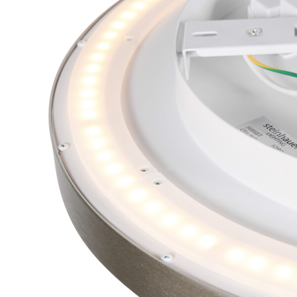 Ronde staalkleurige plafondlamp Steinhauer Flady - Image 3