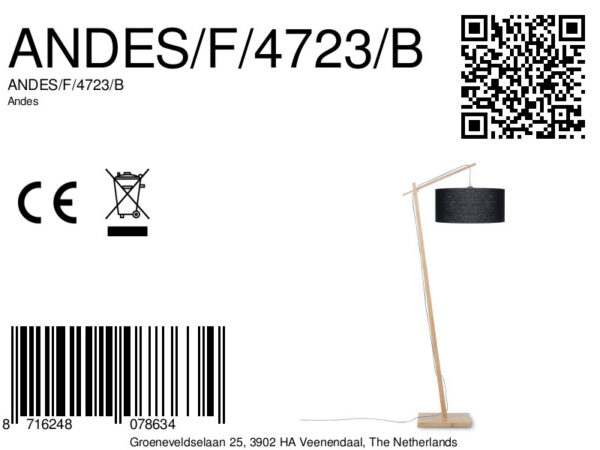 Bohemian zwarte vloerlamp bamboe GOOD&MOJO Andes - Image 8