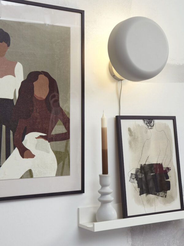Grijze ronde retro wandlamp It's About RoMi Porto - Image 2