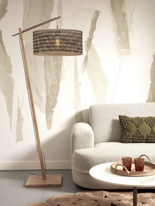 Vloerlamp naturel zwart bohemien bamboe GOOD&MOJO Java - Image 2